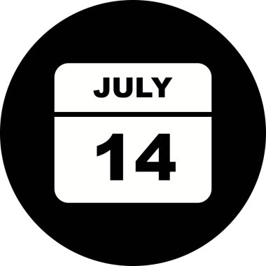 14 Temmuz tarihinde tek bir gün takvimi