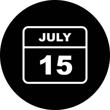 Tek gün takvim tarihinde 15 Temmuz tarihi