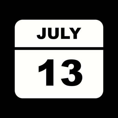 Tek gün takvim tarihinde 13 Temmuz tarihi