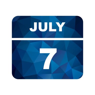 7 Temmuz tarih tek günlük takvim