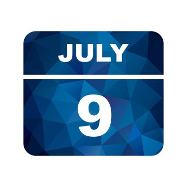 9 Temmuz tarih tek günlük takvim