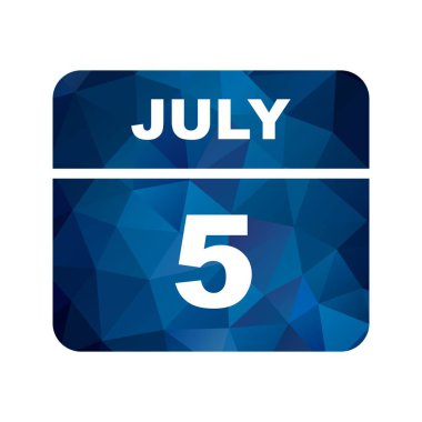 5 Temmuz tarihinde tek bir gün takvimi