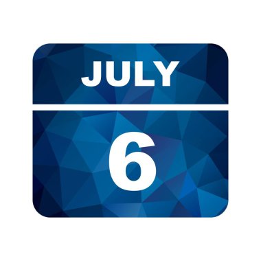 6 Temmuz tarihinde tek bir gün takvimi