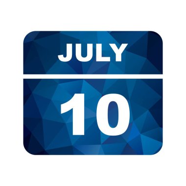 Temmuz 10 tarih tek bir gün takvimi