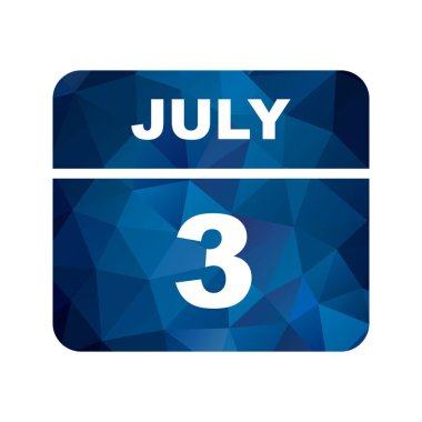 3 Temmuz tarih tek günlük takvim