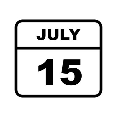 Tek gün takvim tarihinde 15 Temmuz tarihi