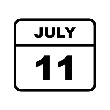 11 Temmuz tarih tek günlük takvim