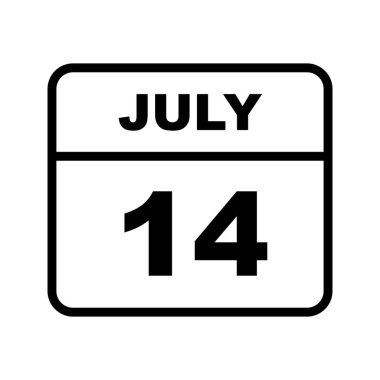 14 Temmuz tarihinde tek bir gün takvimi