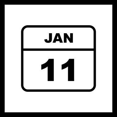 11 Ocak Tarih tek günlük takvim