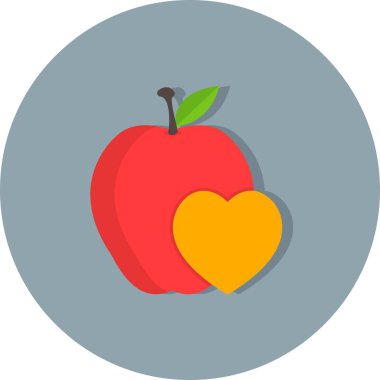 İllüstrasyon sağlıklı gıda simgesi