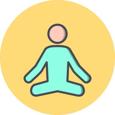 İllüstrasyon Yoga Simgesi