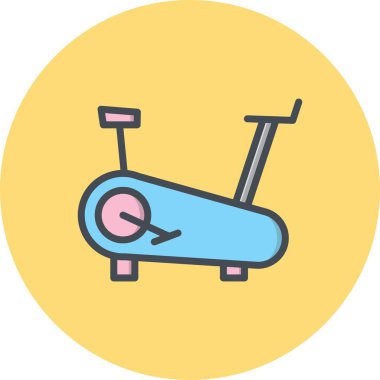 İllüstrasyon Bisiklet makinesi simgesi  