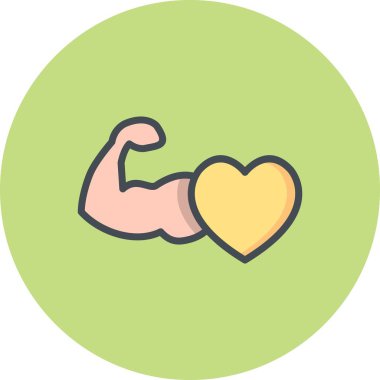 İllüstrasyon sağlıklı kalp simgesi