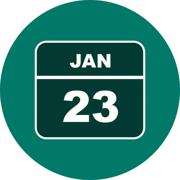 23. ledna v kalendáři jednoho dne — Stock fotografie