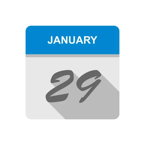 29 janvier Date sur un calendrier d'un seul jour — Photo