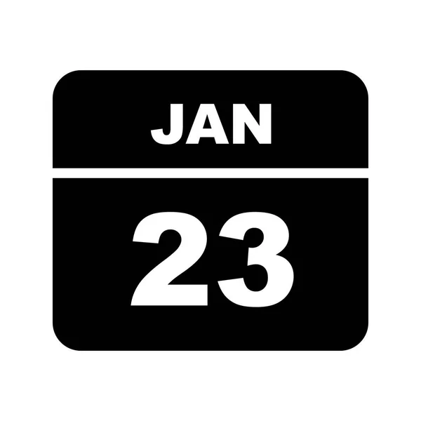 January 23rd Date on a Single Day Calendar — Stock Photo, Image