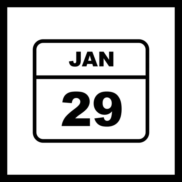 January 29th Date on a Single Day Calendar — Stock Photo, Image