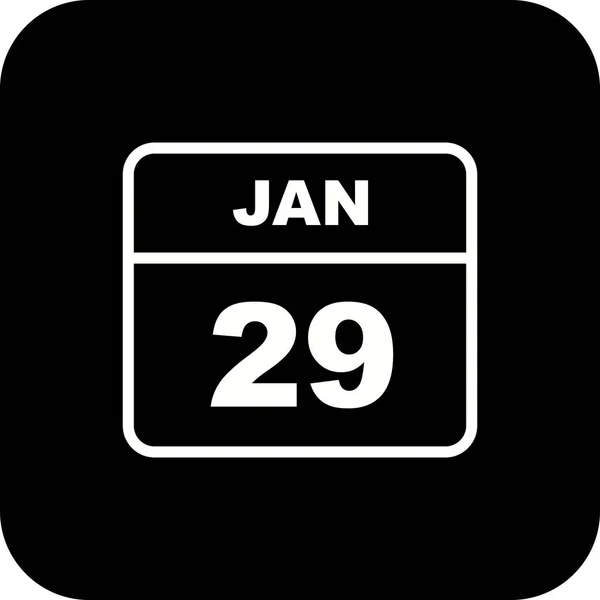 29 gennaio Data in un Calendario Unico Giorno — Foto Stock