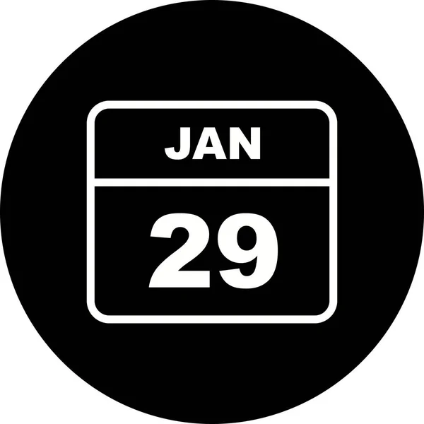 January 29th Date on a Single Day Calendar — Stock Photo, Image