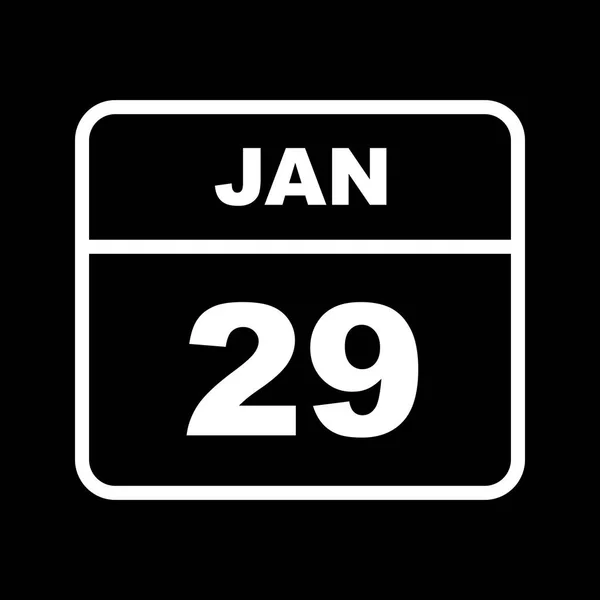 29. Januar Datum an einem einzigen Tag Kalender — Stockfoto