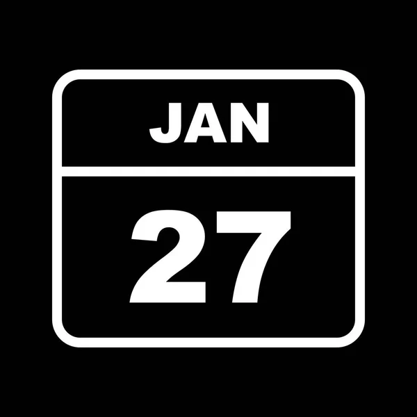 27 Ιανουαρίου ημερομηνία σε ημερολόγιο μίας ημέρας — Φωτογραφία Αρχείου