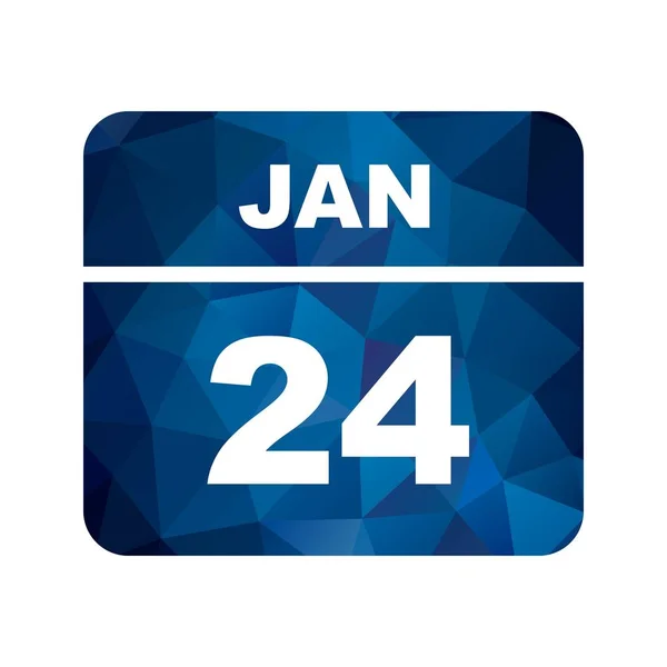 24 січня Дата в одноденному календарі — стокове фото