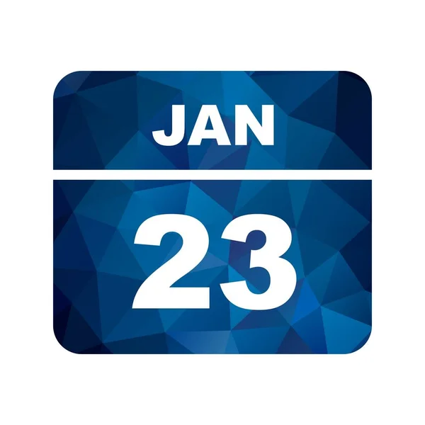 23 січня Дата в одноденному календарі — стокове фото