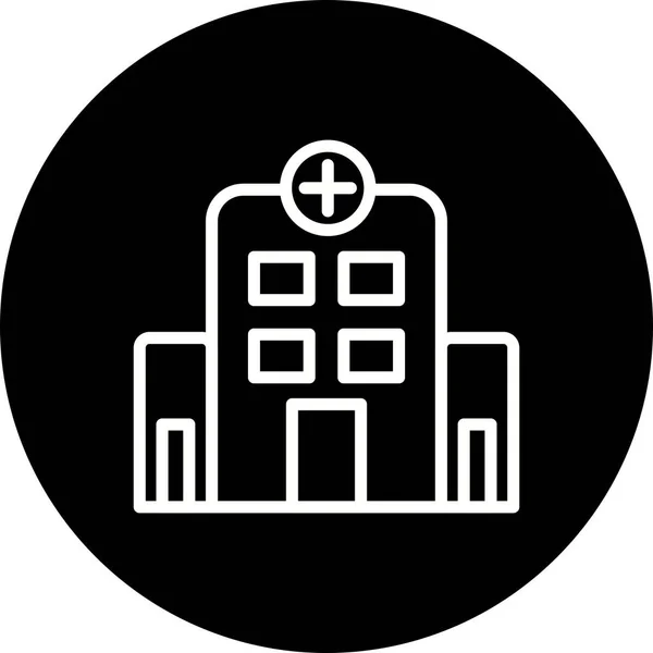 Illustration sjukhus ikonen — Stockfoto