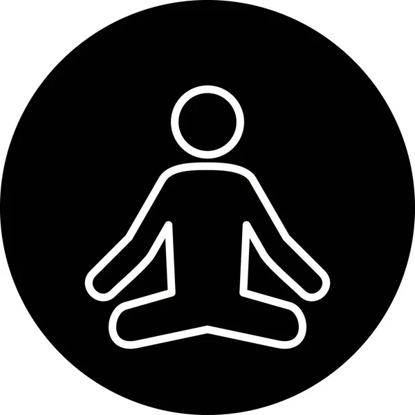 Illusztráció jóga Icon — Stock Fotó