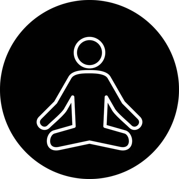 Illustratie yoga pictogram — Stockfoto