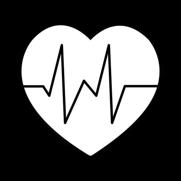 Illustration  Heart Beat Icon — Stock Photo, Image