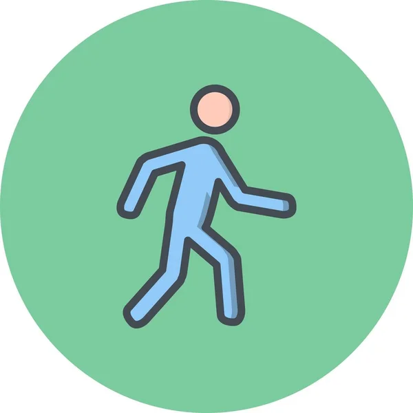 Illustration Walking Icon — Stock Photo, Image