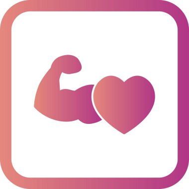 İllüstrasyon sağlıklı kalp simgesi