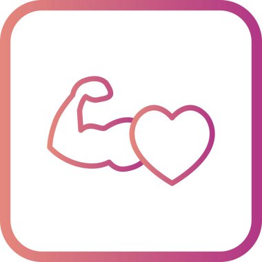 İllüstrasyon sağlıklı kalp simgesi