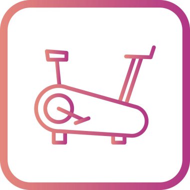 İllüstrasyon Bisiklet makinesi simgesi  