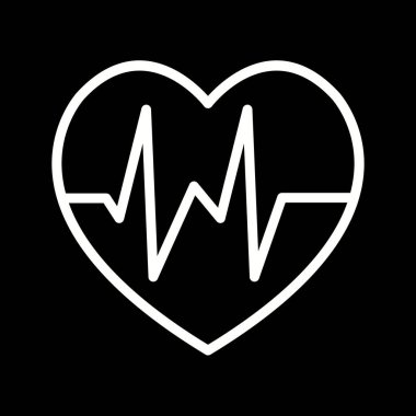 İllüstrasyon kalp Beat simgesi