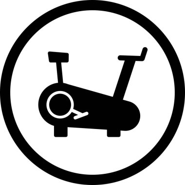 İllüstrasyon Bisiklet makinesi simgesi  