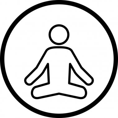 İllüstrasyon Yoga Simgesi
