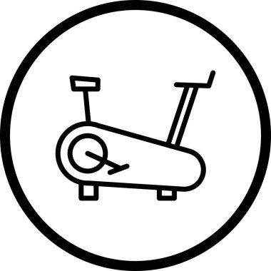 İllüstrasyon Bisiklet makinesi simgesi  