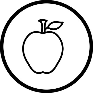 İllüstrasyon elma simgesi 