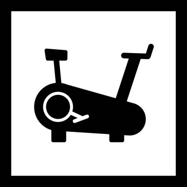 İllüstrasyon Bisiklet makinesi simgesi  