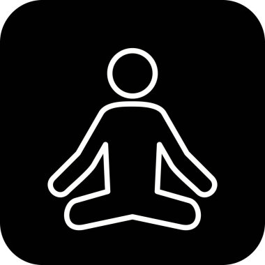 İllüstrasyon Yoga Simgesi