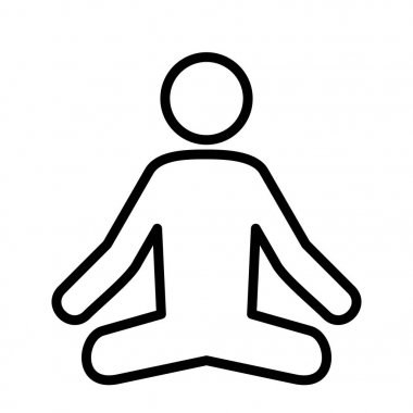 İllüstrasyon Yoga Simgesi