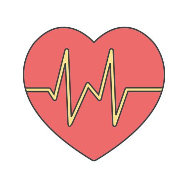 İllüstrasyon kalp Beat simgesi
