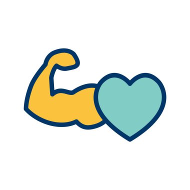 İllüstrasyon sağlıklı kalp simgesi