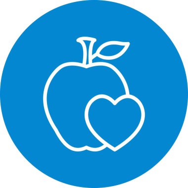 İllüstrasyon sağlıklı gıda simgesi