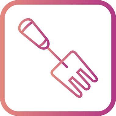 İllüstrasyon Bahçe çatal simgesi