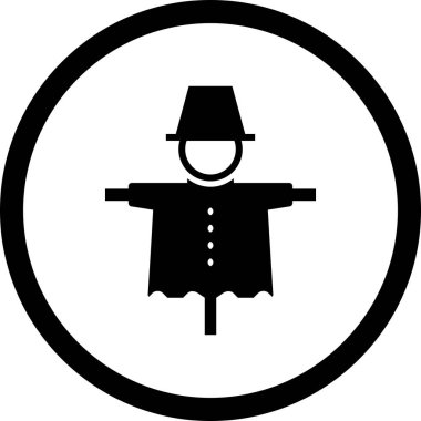 İllüstrasyon korku karga simgesi