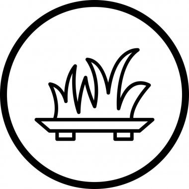 İllüstrasyon çim simgesi