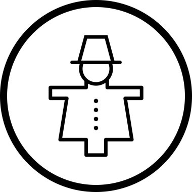 İllüstrasyon korku karga simgesi